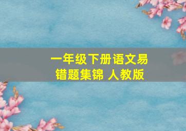 一年级下册语文易错题集锦 人教版